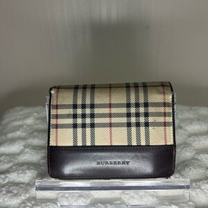 Burberry Nova check Bi-fold Canvas & Leather Wallet